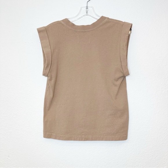 Citizens of Humanity Tan Rolled Sleeve Eugenie Tee XSmall - Picture 8 of 12